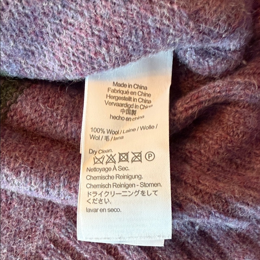 J. Crew Lavender and Olive Striped Crewneck Sweater - Picture 4 of 5